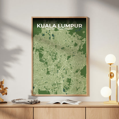 Kuala Lumpur Clay Map Poster