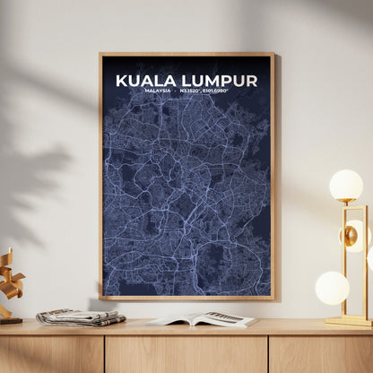 Kuala Lumpur Tide Map Poster