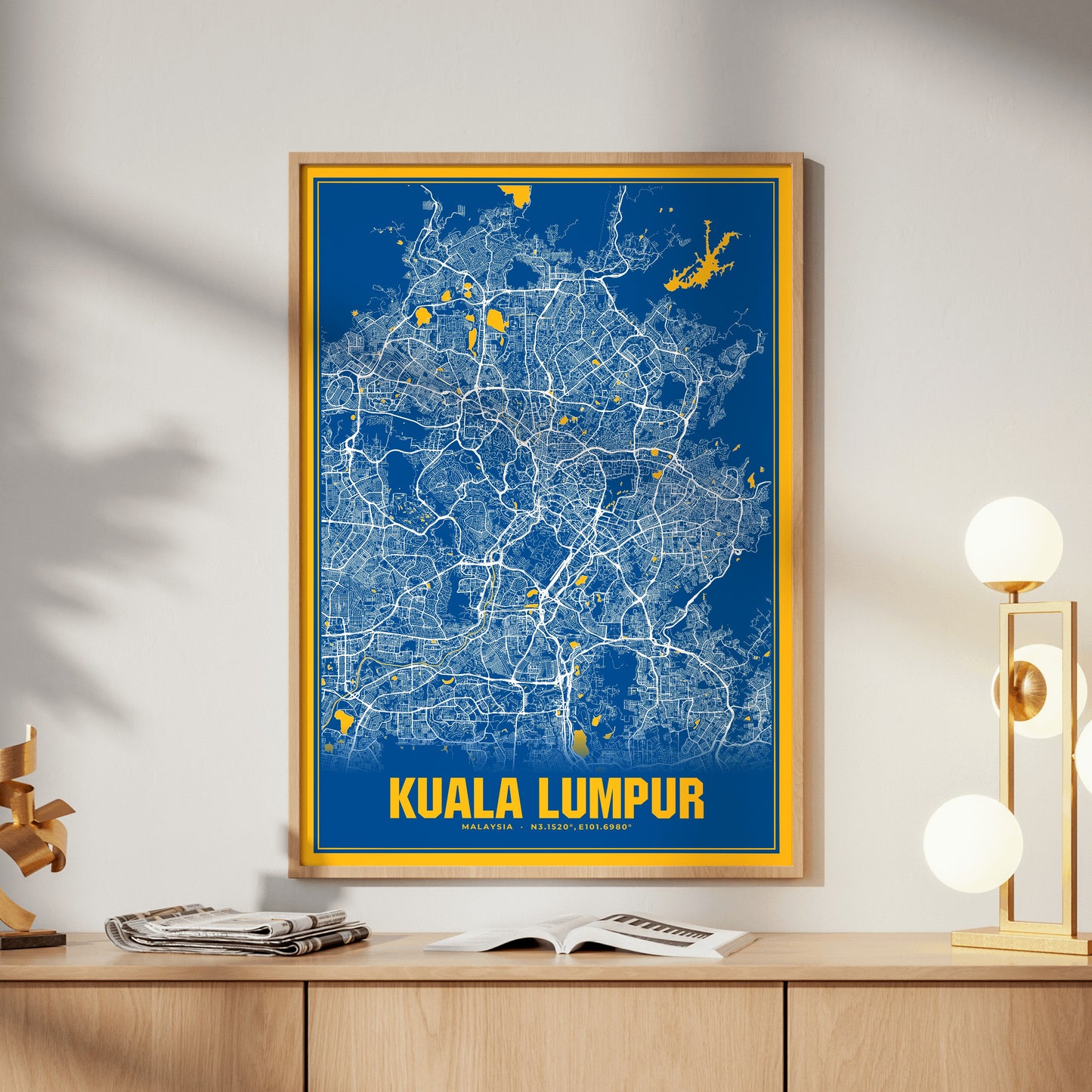 Kuala Lumpur Blockbuster Map Poster