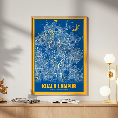 Kuala Lumpur Blockbuster Map Poster