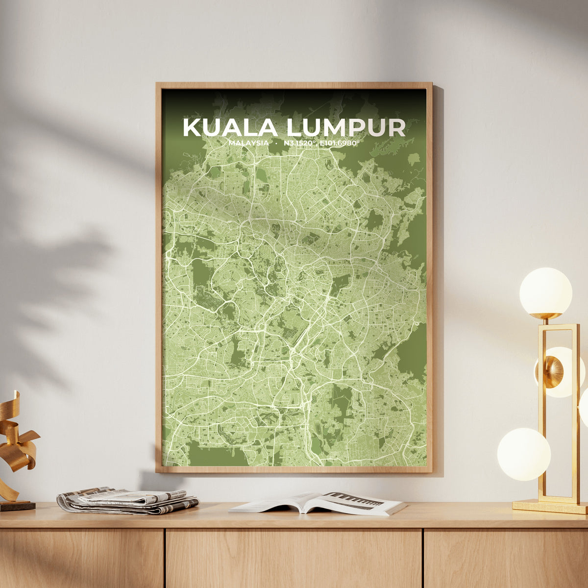 Kuala Lumpur Grove Map Poster