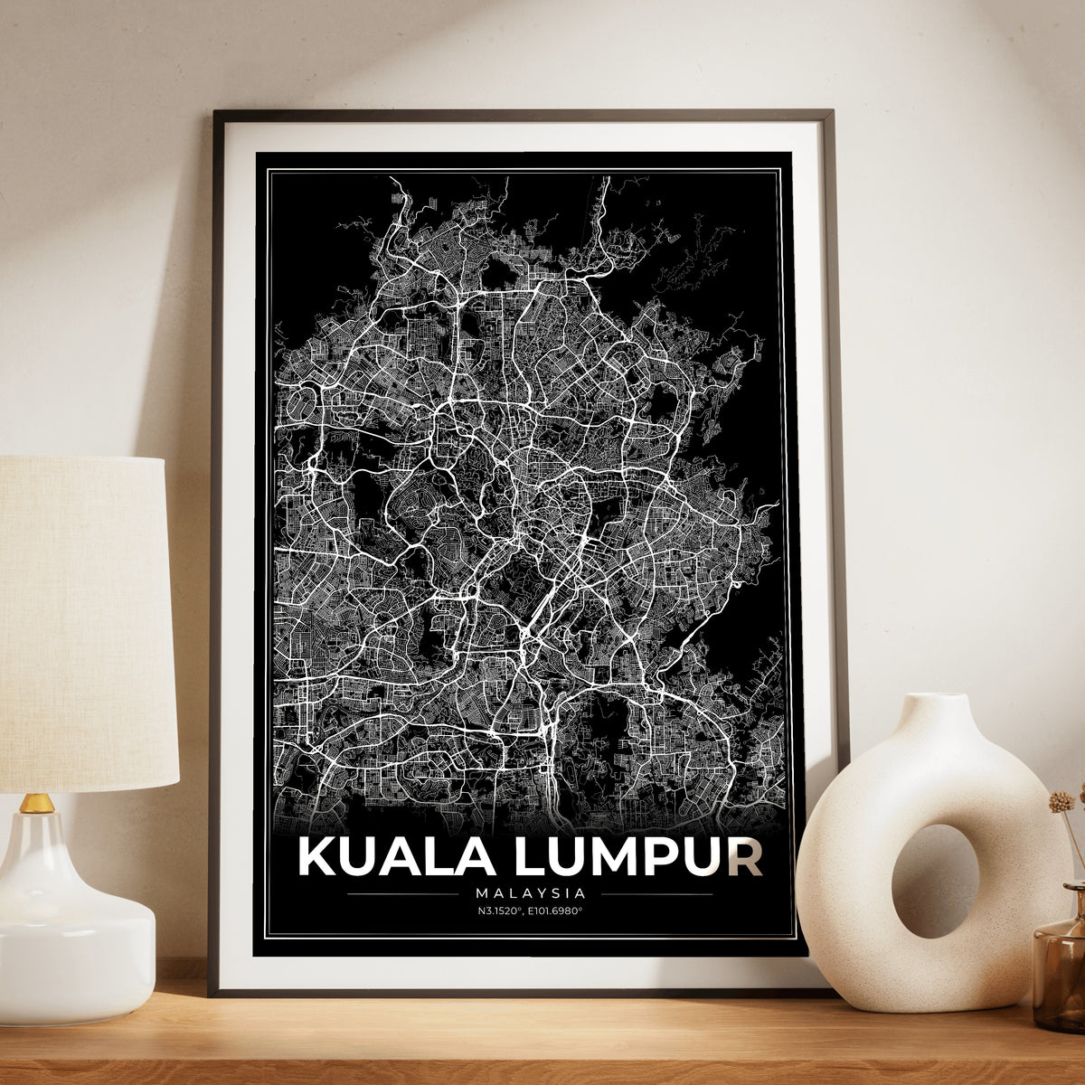 Kuala Lumpur Modern Map Poster