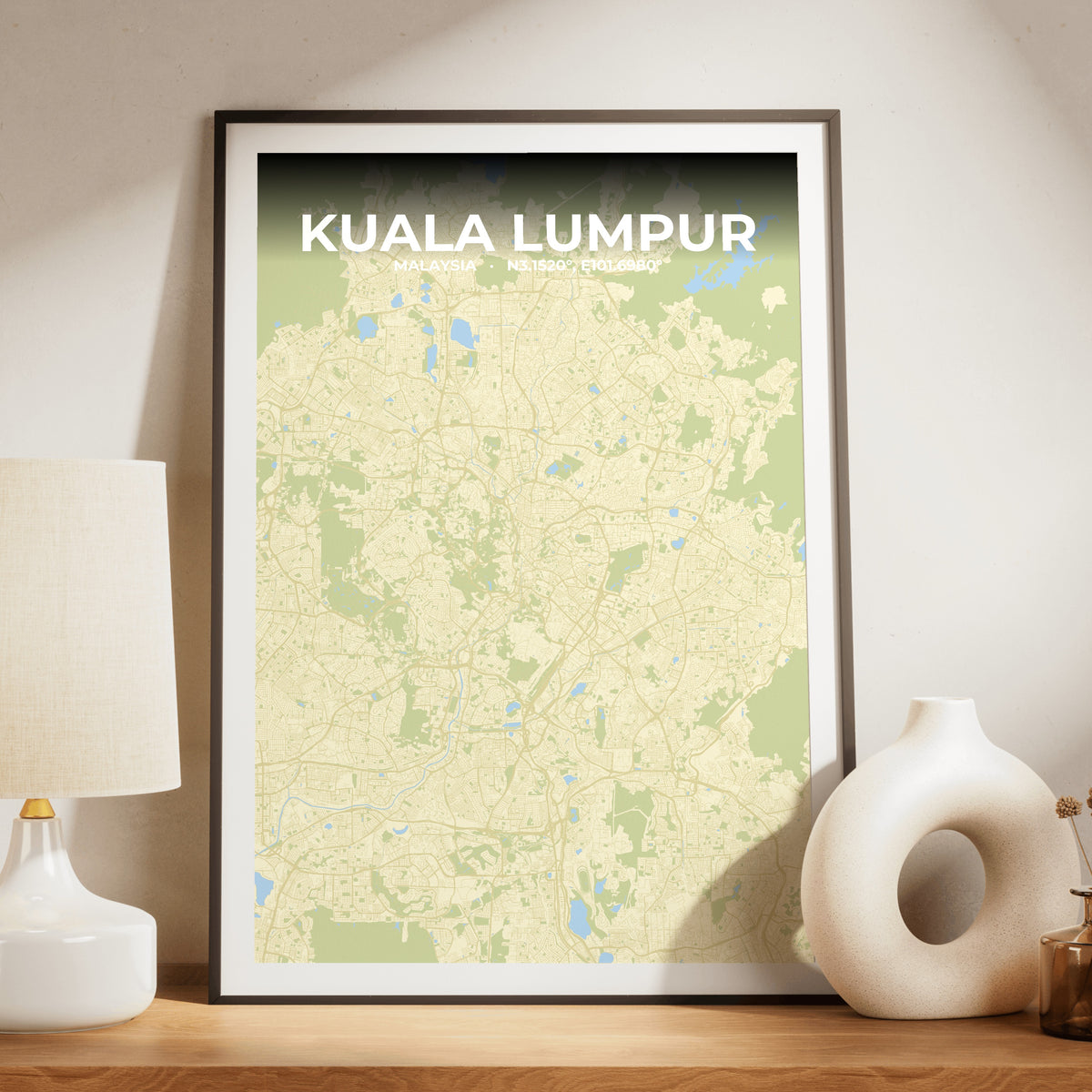 Kuala Lumpur Drift Map Poster