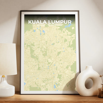 Kuala Lumpur Drift Map Poster