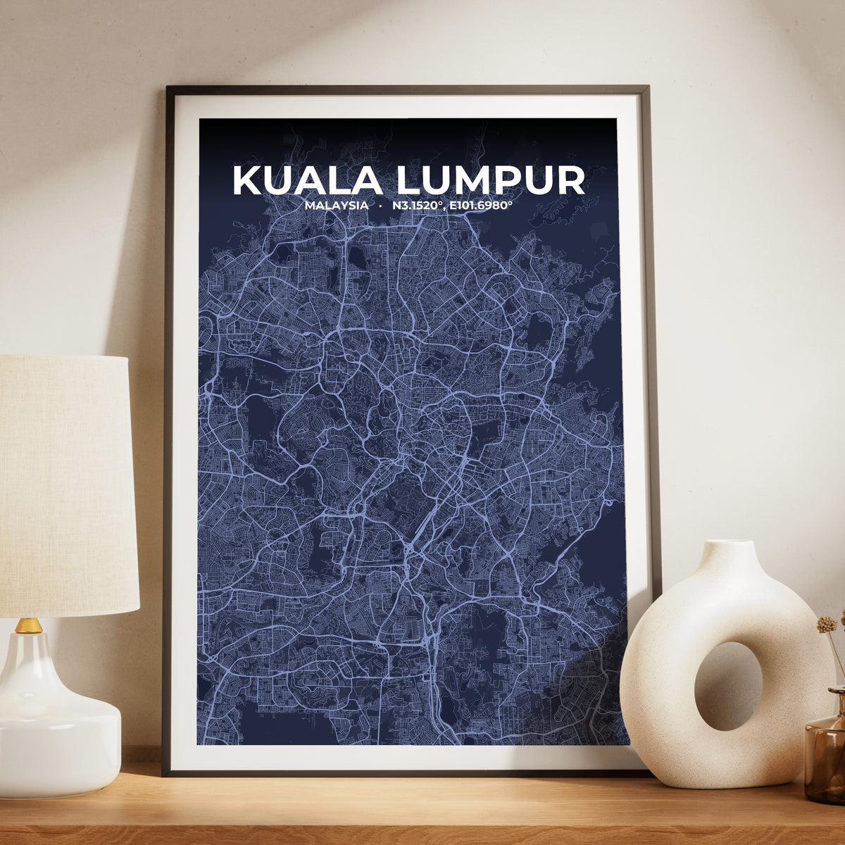 Kuala Lumpur Tide Map Poster