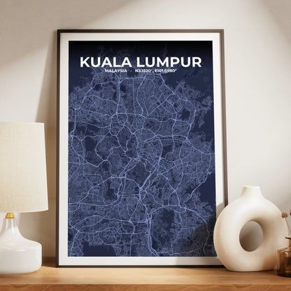 Kuala Lumpur Tide Map Poster