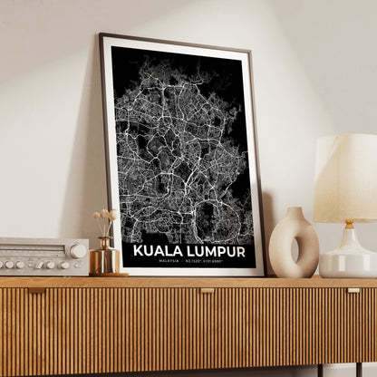 Kuala Lumpur Elegant Map Poster