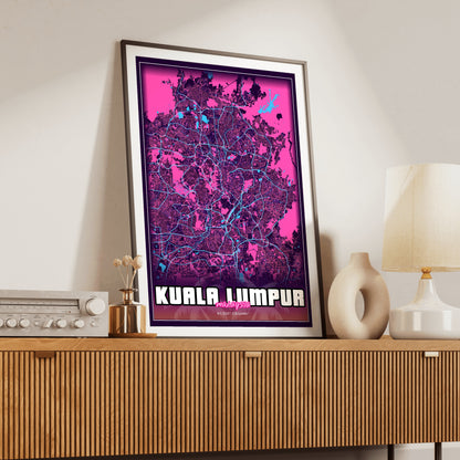 Kuala Lumpur GTA Map Poster