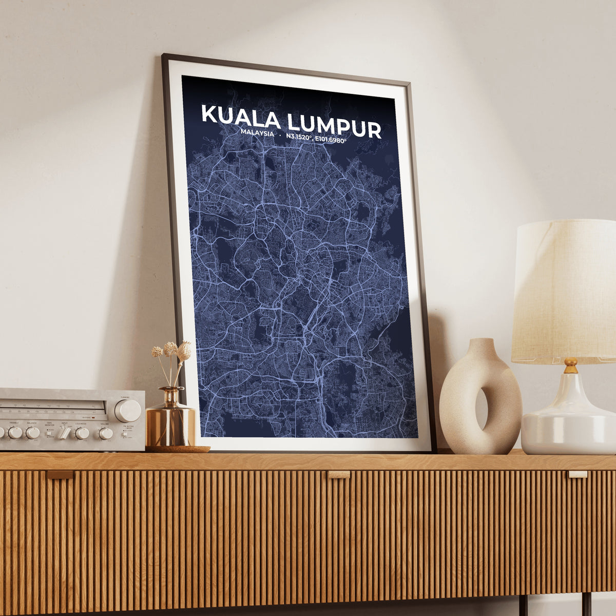 Kuala Lumpur Tide Map Poster