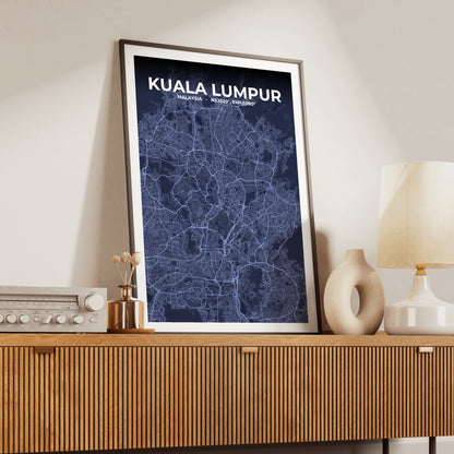 Kuala Lumpur Tide Map Poster