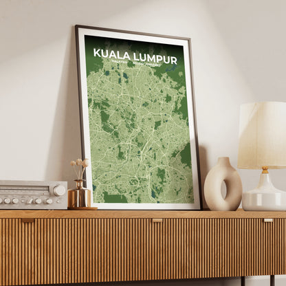 Kuala Lumpur Clay Map Poster