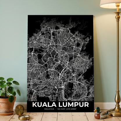 Kuala Lumpur Elegant Map Poster