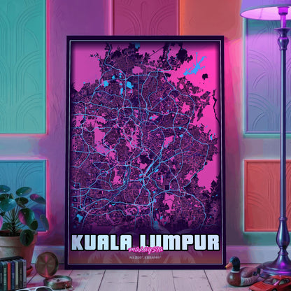 Kuala Lumpur GTA Map Poster