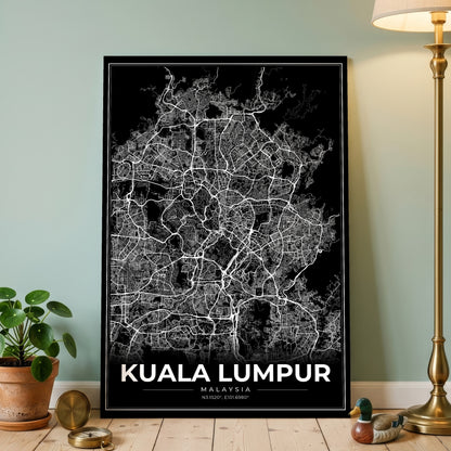 Kuala Lumpur Modern Map Poster