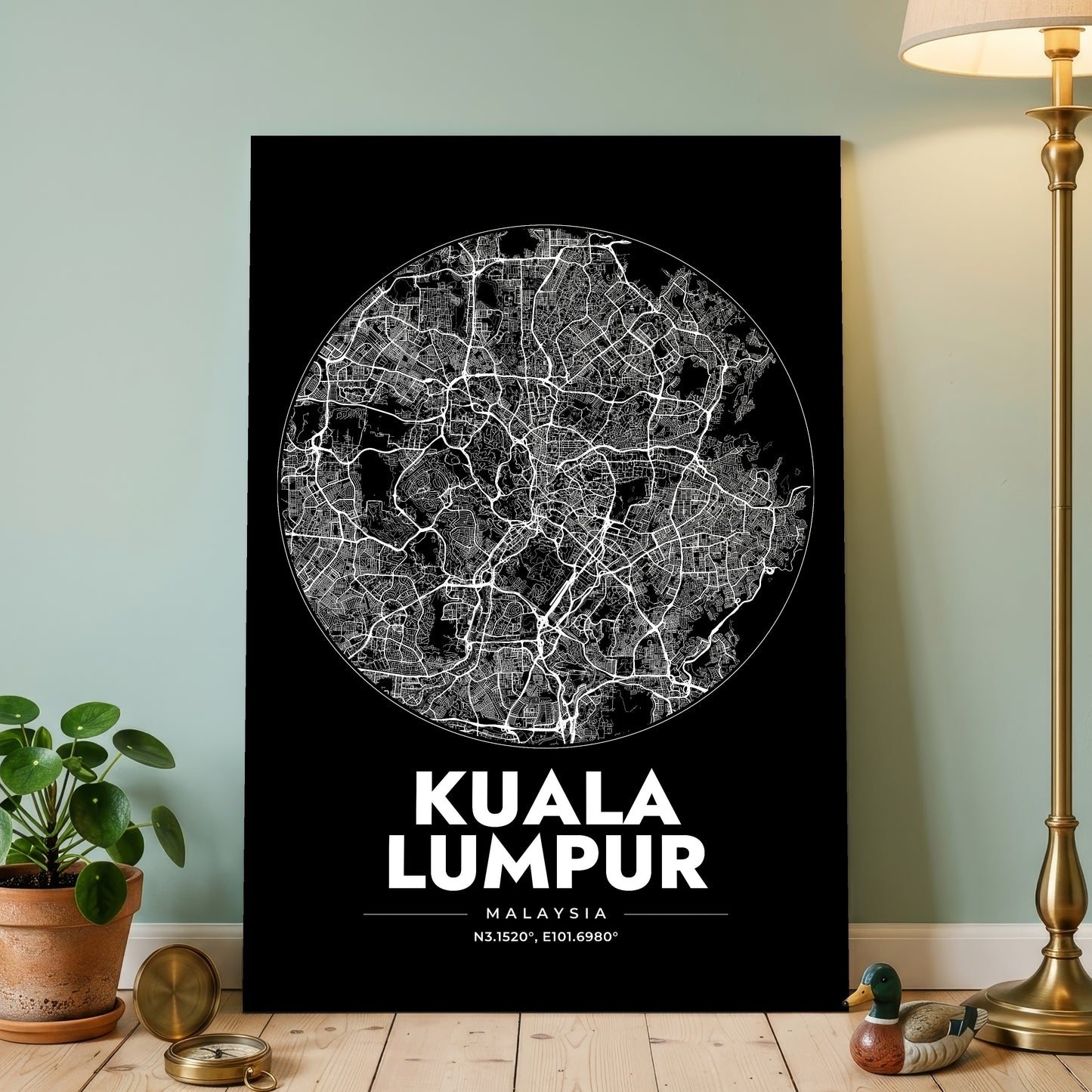 Kuala Lumpur Spot Map Poster