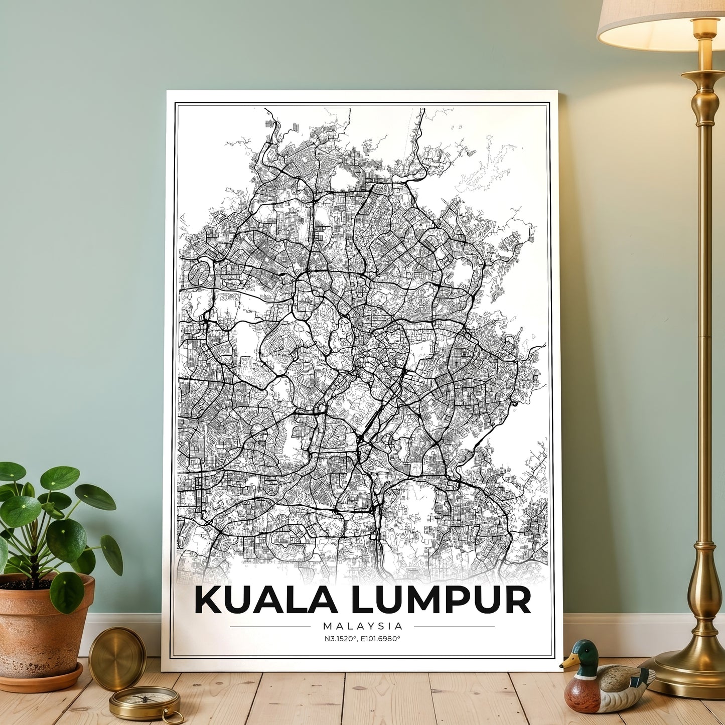 Kuala Lumpur Modern Map Poster