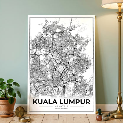 Kuala Lumpur Modern Map Poster