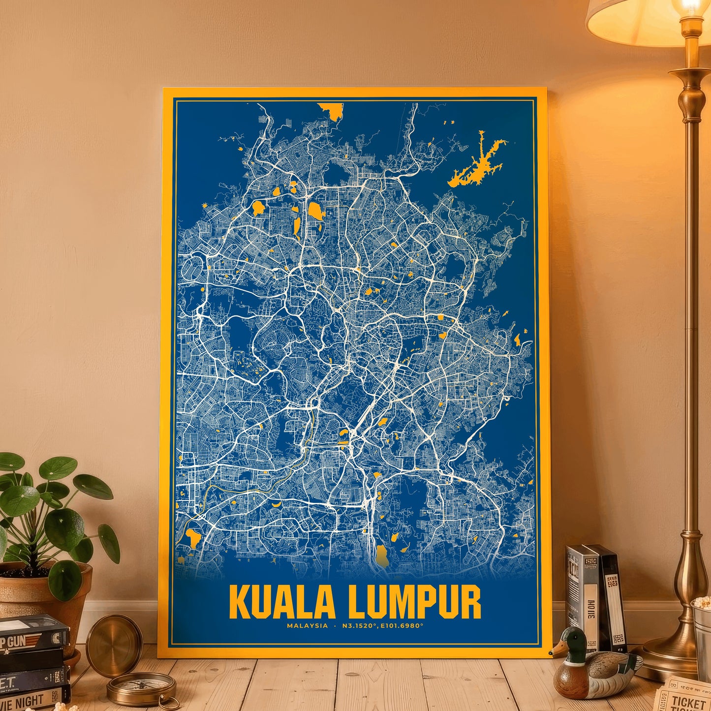 Kuala Lumpur Blockbuster Map Poster