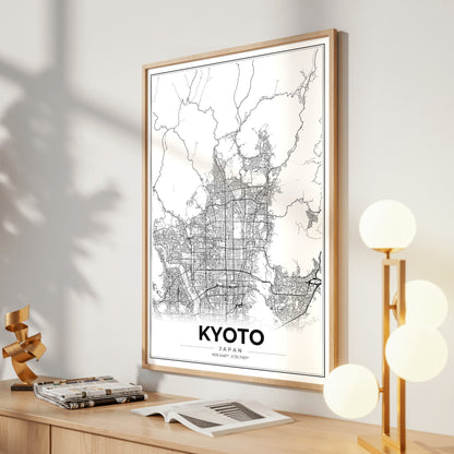Kyoto Modern Map Poster