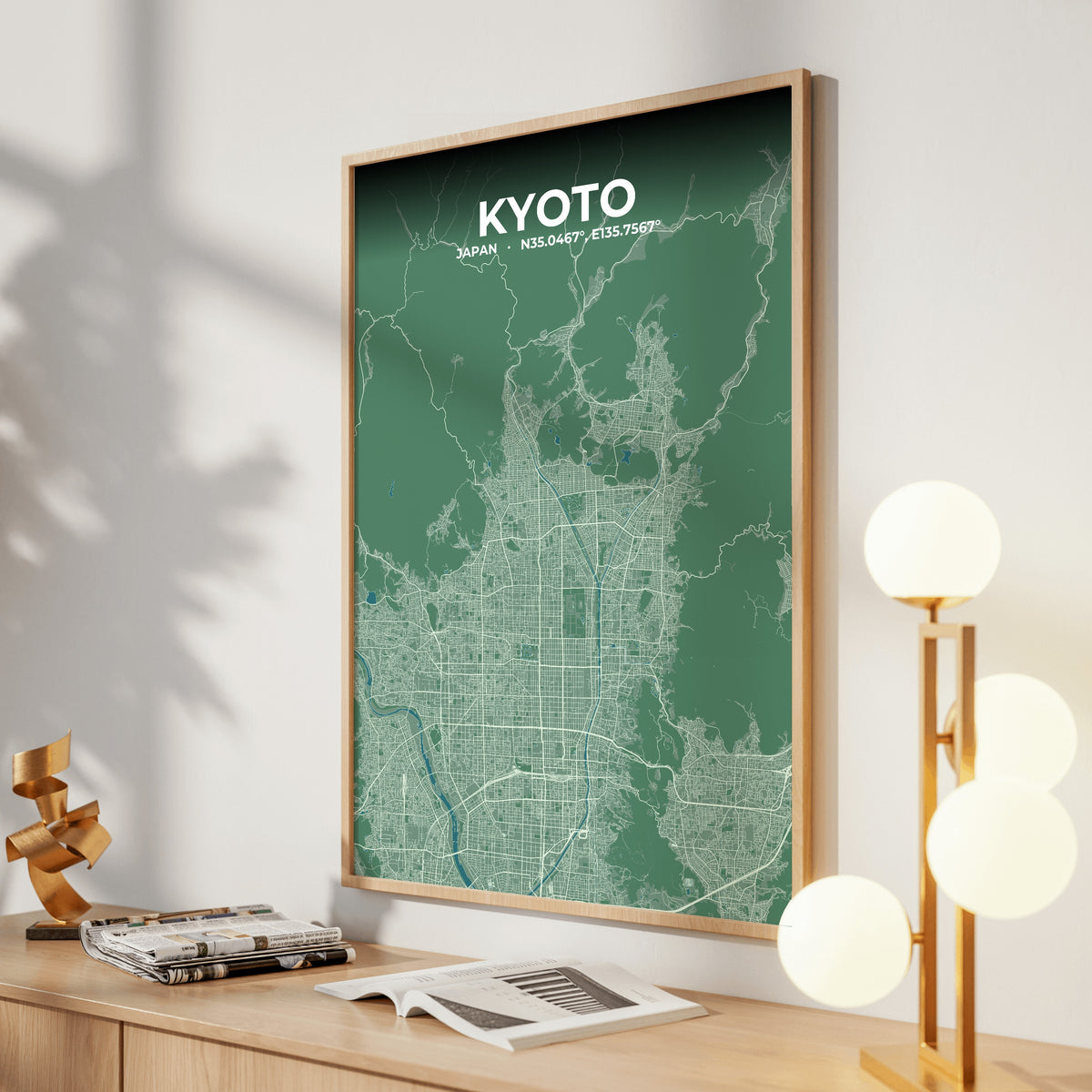 Kyoto Mist Map Poster