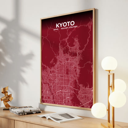 Kyoto Garnet Map Poster