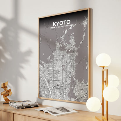 Kyoto Ash Map Poster