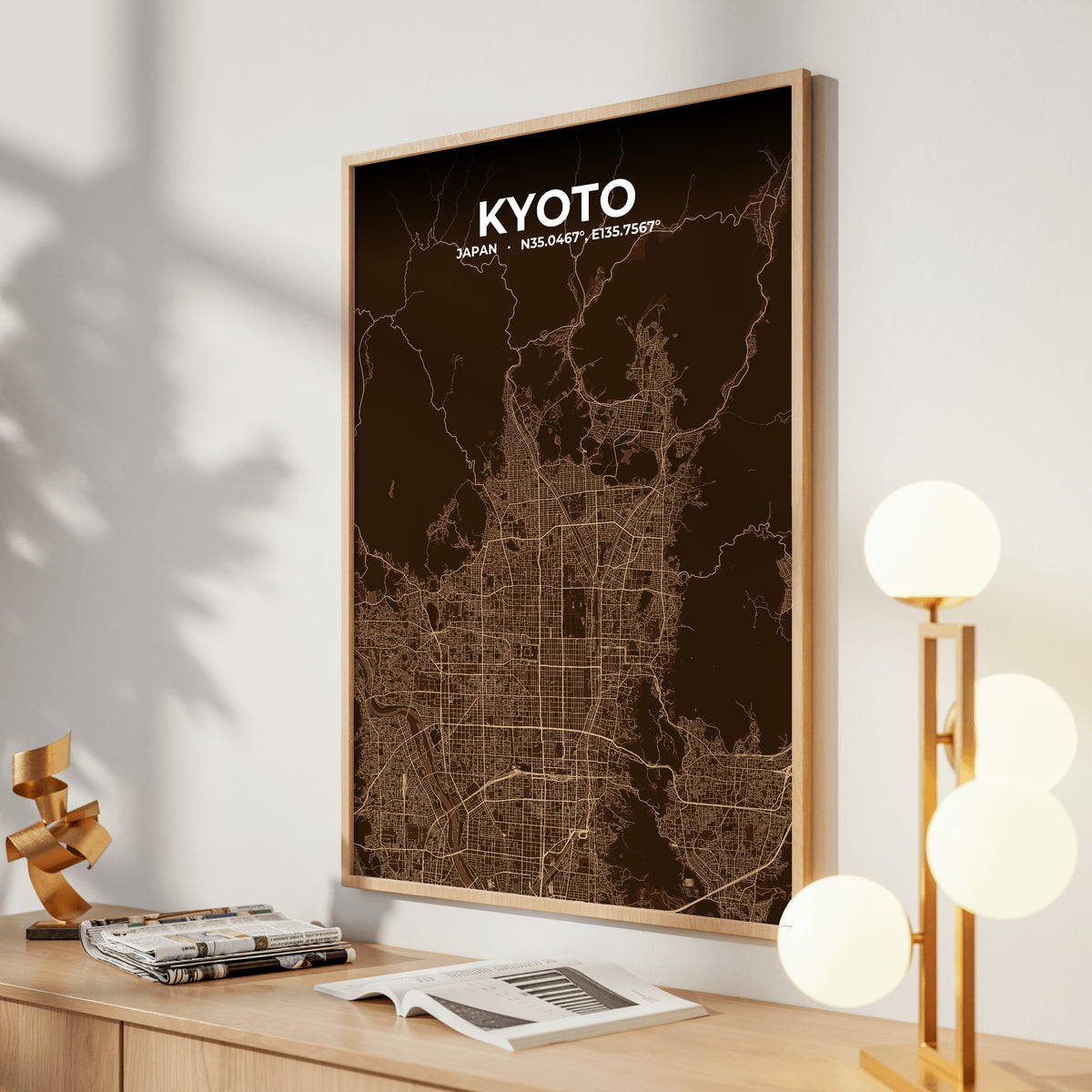 Kyoto Plum Map Poster