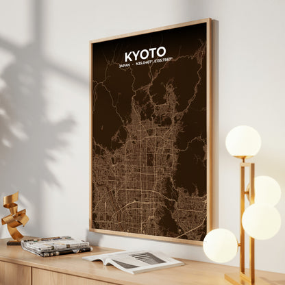 Kyoto Plum Map Poster