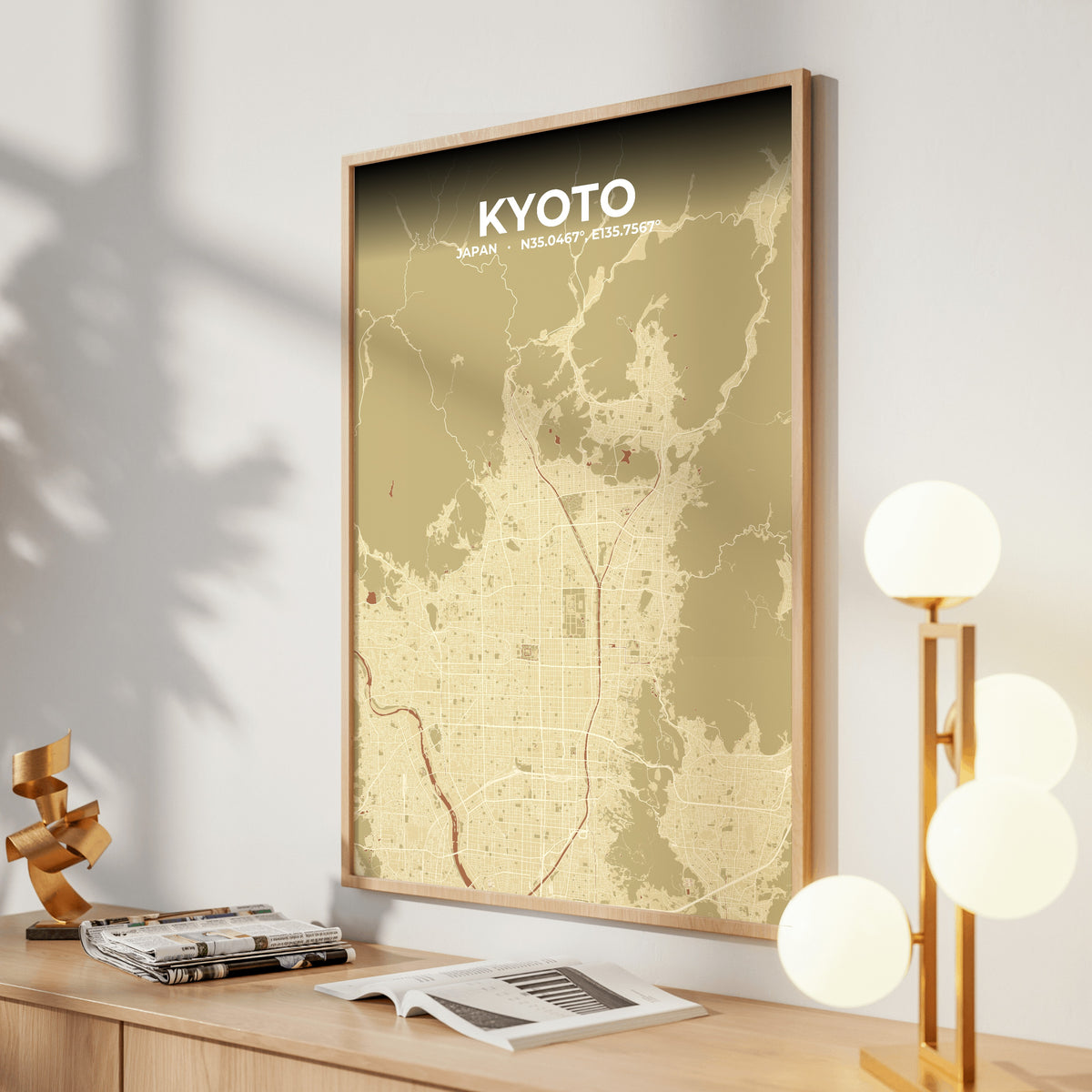 Kyoto Ember Map Poster
