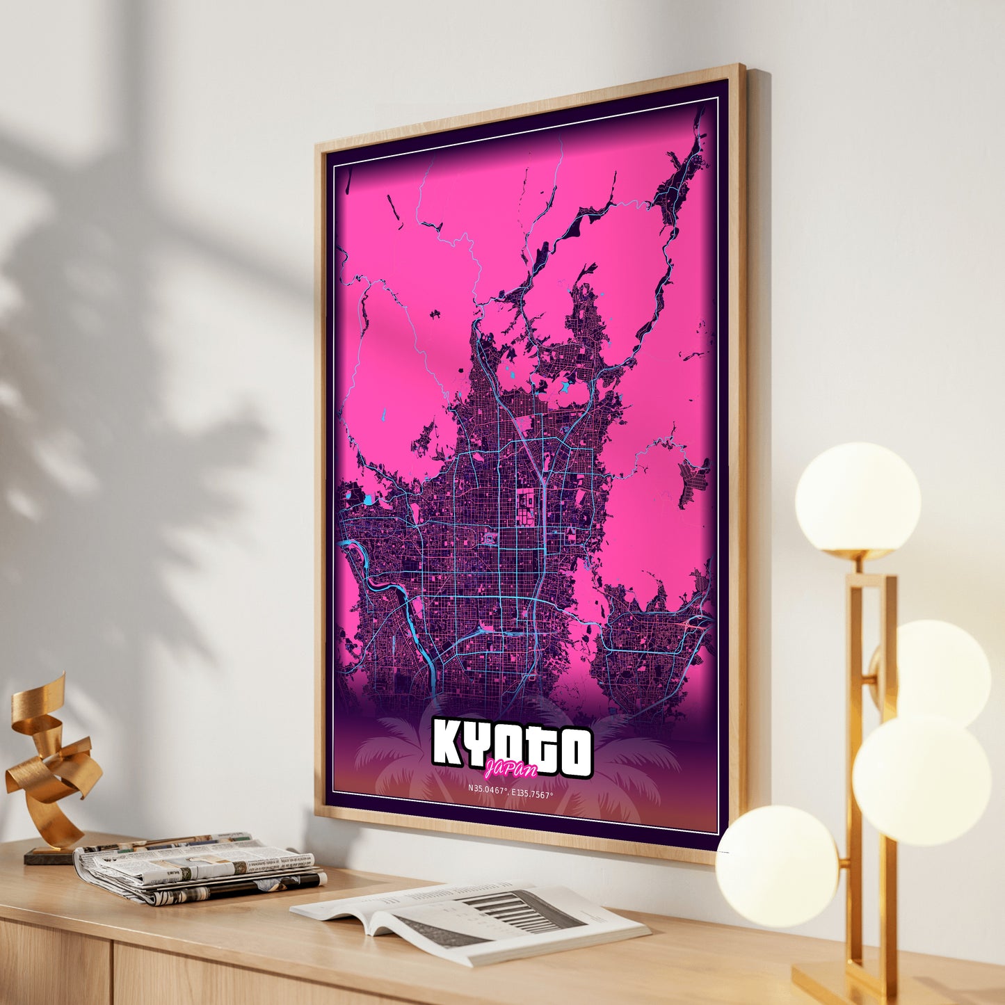 Kyoto GTA Map Poster