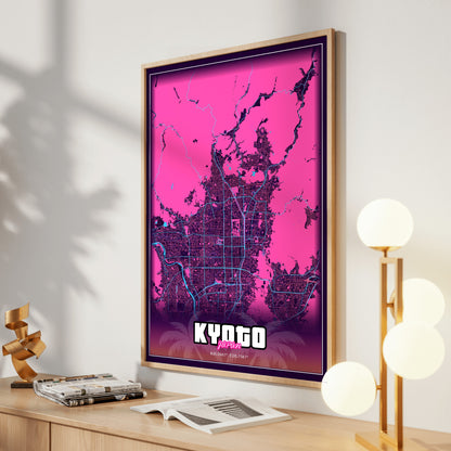 Kyoto GTA Map Poster