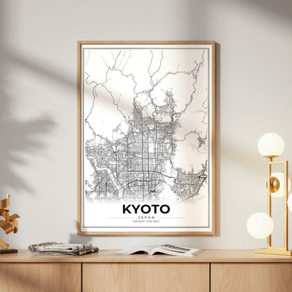 Kyoto Modern Map Poster