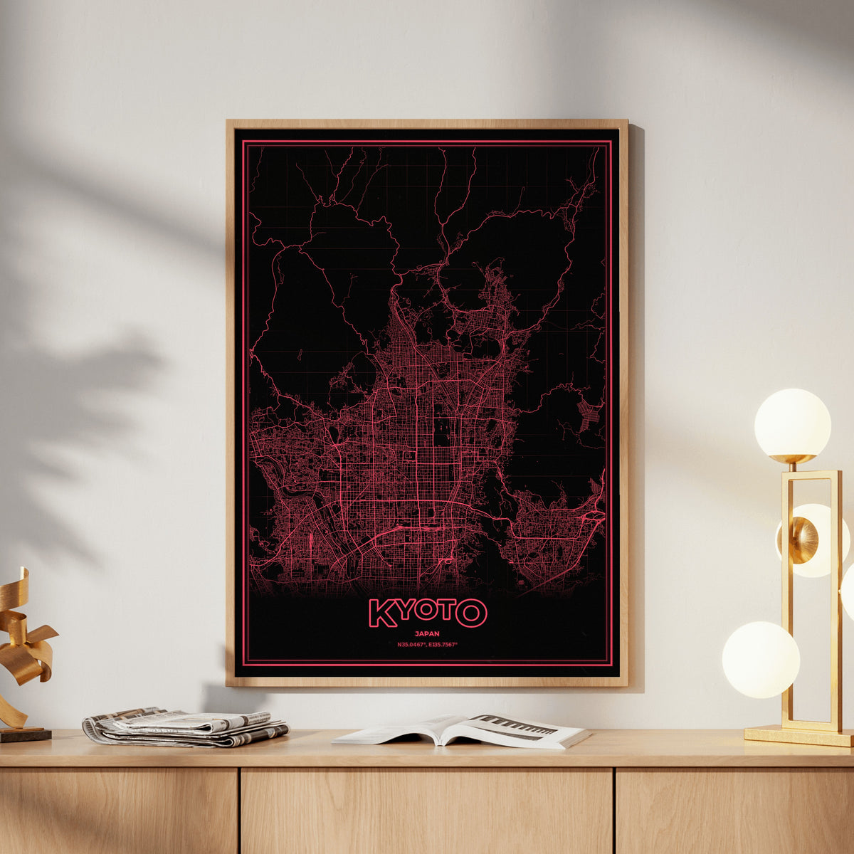 Kyoto Phosphor Map Poster - System Alert