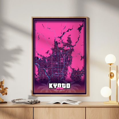Kyoto GTA Map Poster