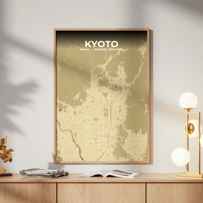 Kyoto Ember Map Poster