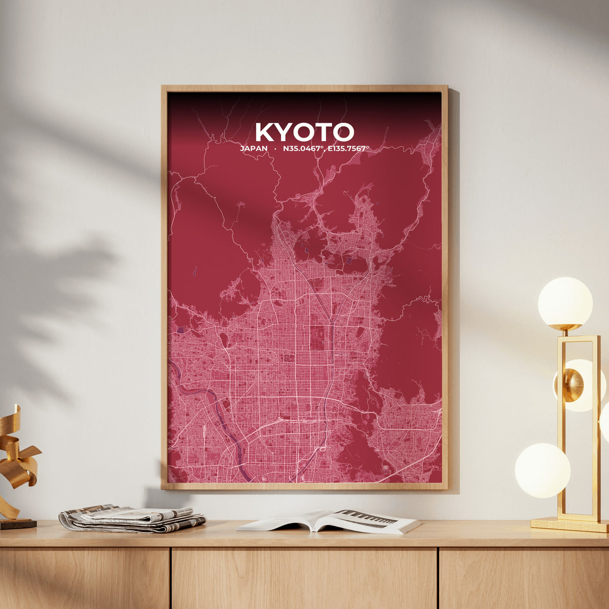 Kyoto Scarlet Map Poster