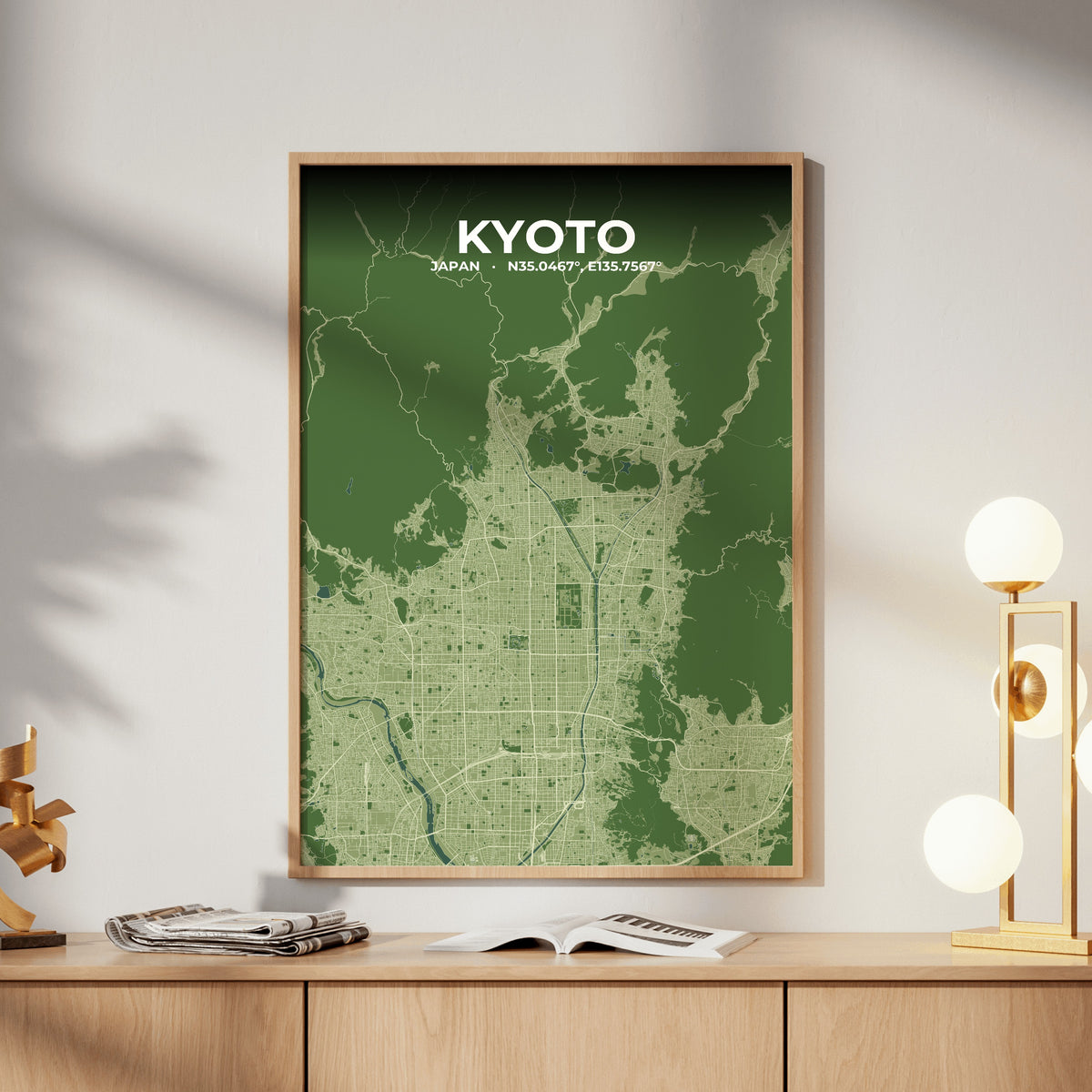 Kyoto Clay Map Poster