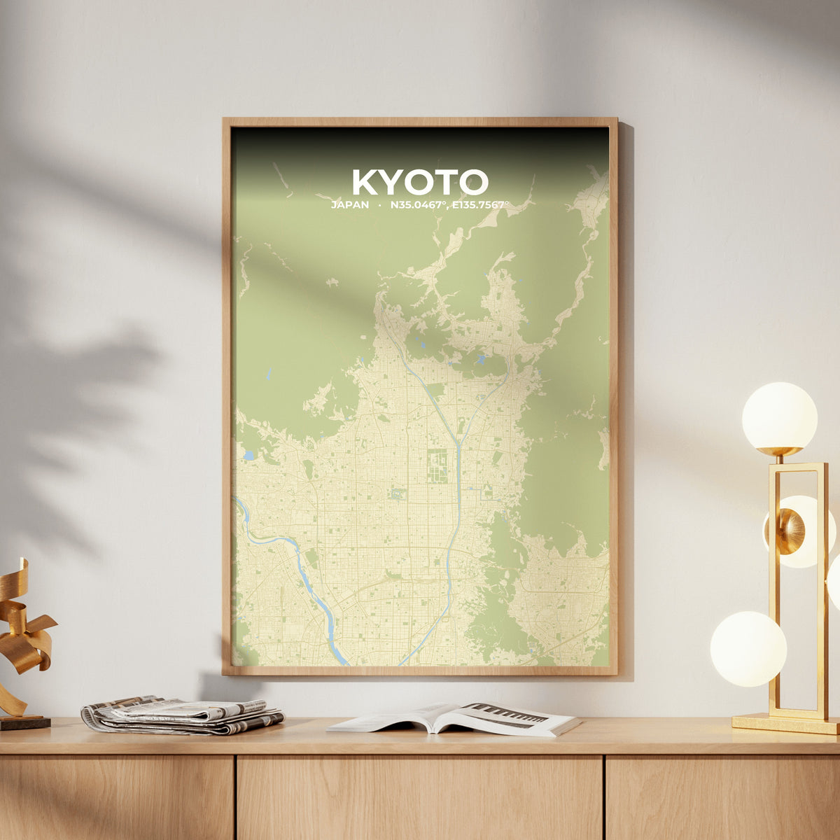 Kyoto Drift Map Poster