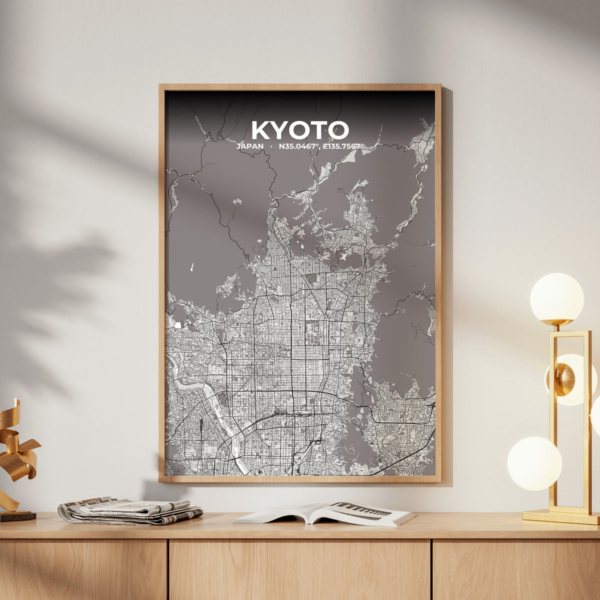 Kyoto Ash Map Poster