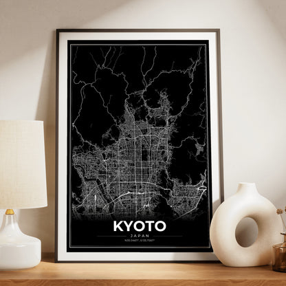 Kyoto Modern Map Poster