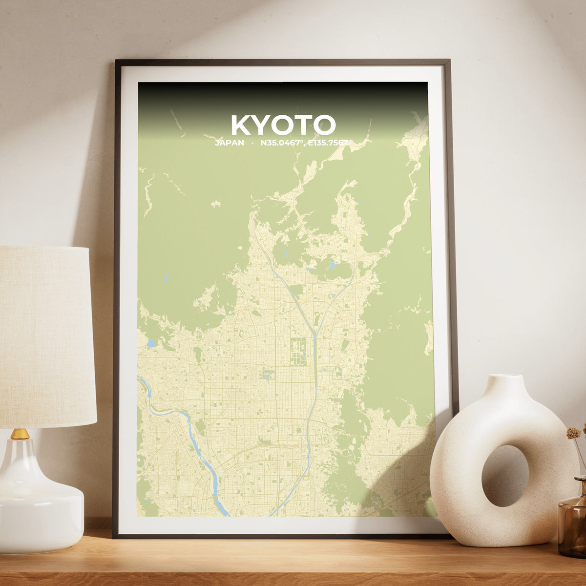 Kyoto Drift Map Poster