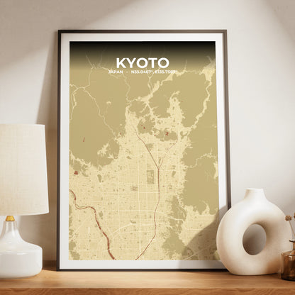 Kyoto Ember Map Poster