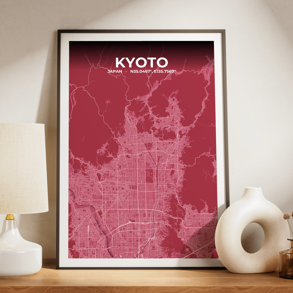 Kyoto Scarlet Map Poster