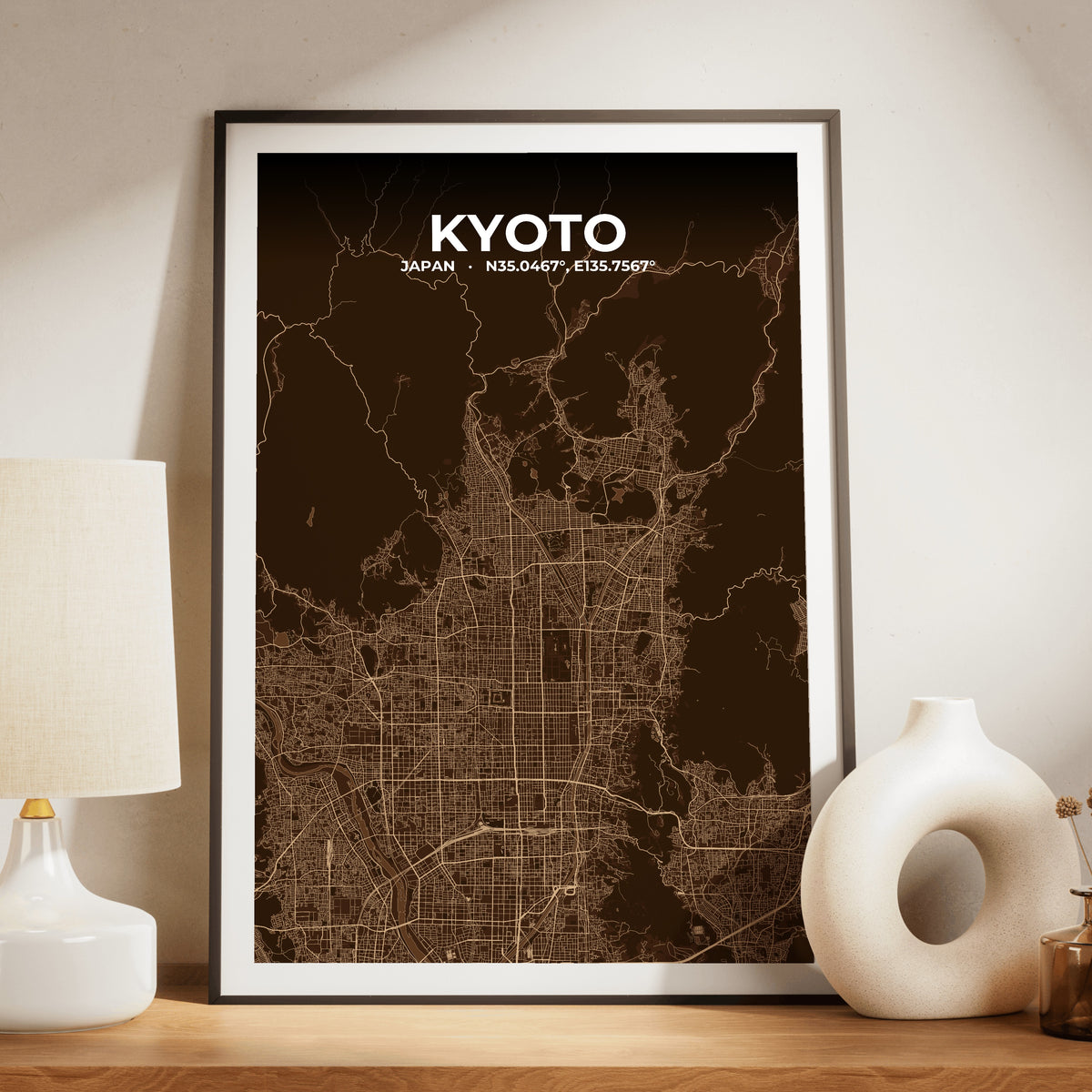 Kyoto Plum Map Poster