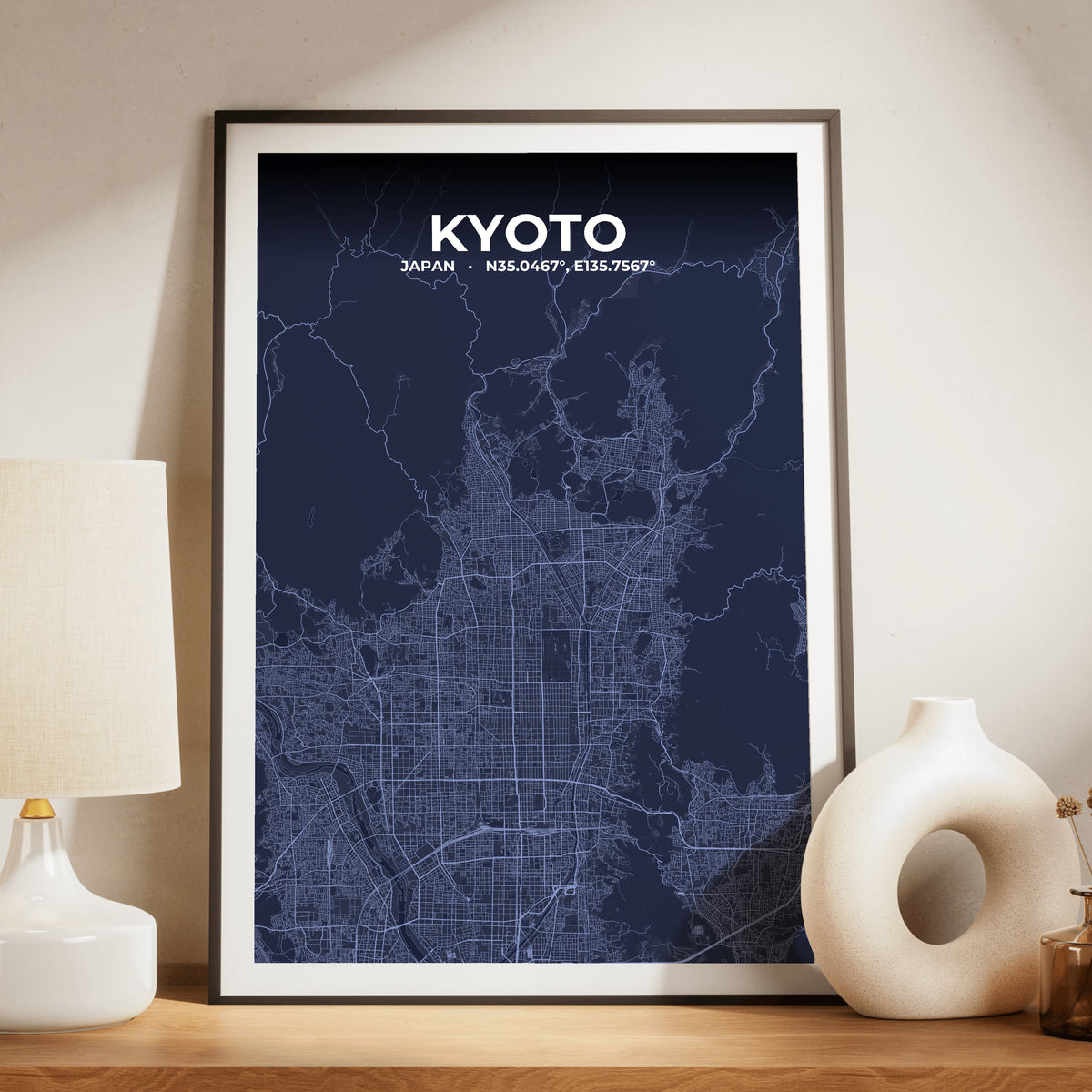 Kyoto Tide Map Poster