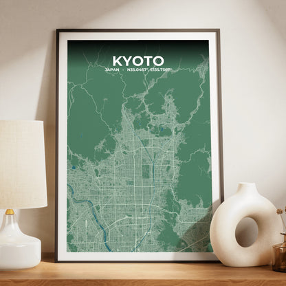 Kyoto Mist Map Poster