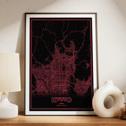 Kyoto Phosphor Map Poster - System Alert