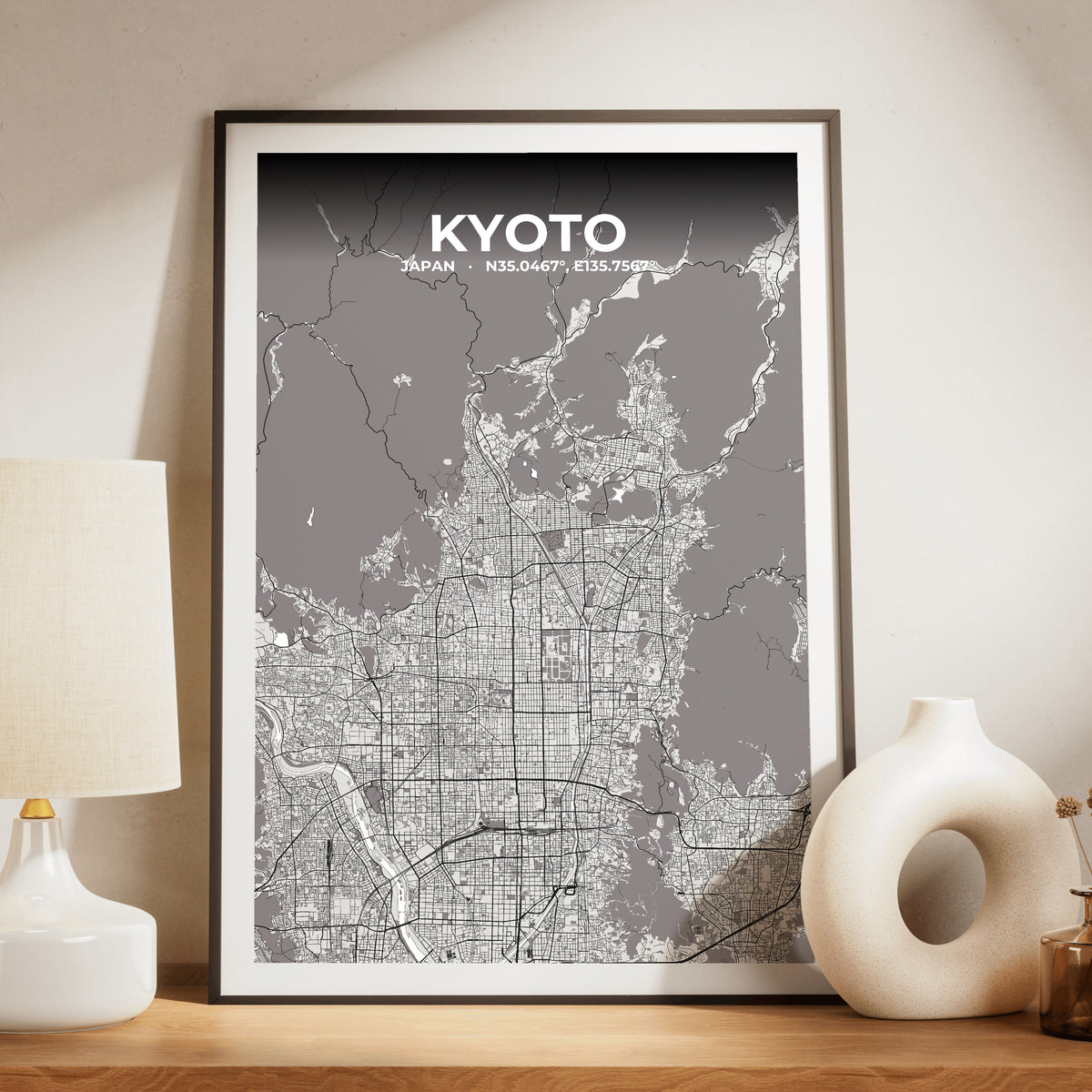 Kyoto Ash Map Poster