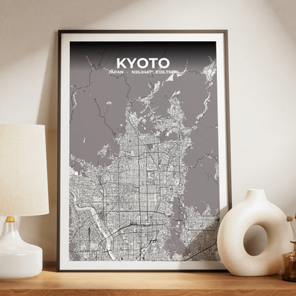 Kyoto Ash Map Poster