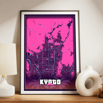 Kyoto GTA Map Poster
